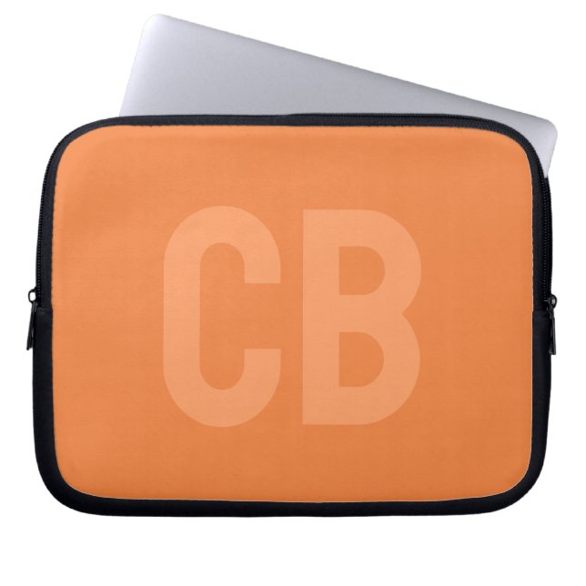 Trend Färg Fresh Tangerine Laptop sleeve (Framsidan)