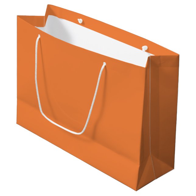 Trend Färg - Fresh Tangerine Large Gift Bag (Framsidan Vinklad)