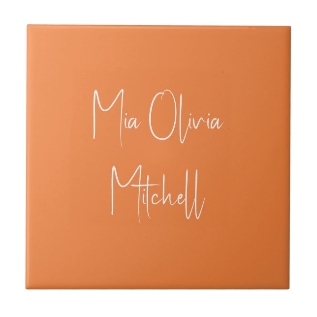 Trend Färg Fresh Tangerine Namn Ceramic Tile Kakelplatta (Framsidan)