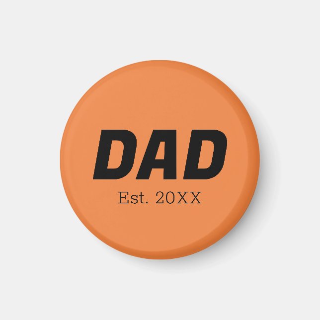 Trend Färg - Fresh Tangerine Pappa Magnet (Framsidan)