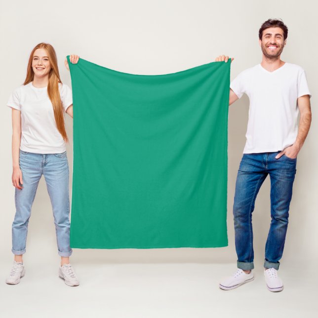 Trend Färg - Jade Grönt Fleece Blanket (På plats)