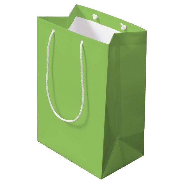 Trend Färg - Kiwi Grönt Medium Gift Bag-nummer (Baksidan Vinklad)