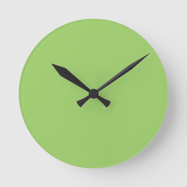 Trend Färg - Kiwi Grönt Round Clock - Kiwi Rund Klocka (Framsida)