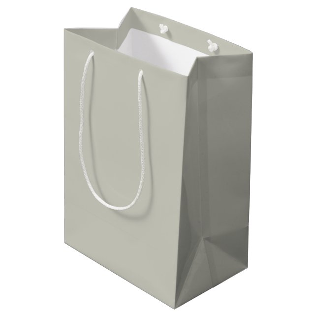 Trend Färg - Light Silver Grått Medium Gift Bag Ba (Baksidan Vinklad)