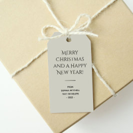 Trend Färg Light Silver Grått minimalist Presentetikett