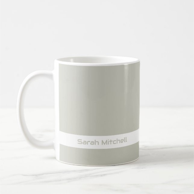 Trend Färg - Light Silver Grått Namn Mugg (Vänster)