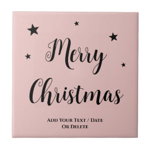 Trend Färg Ljus rosa jul Ceramic Tile Kakelplatta