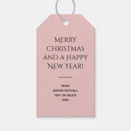 Trend Färg Ljus rosa jul Presentetikett