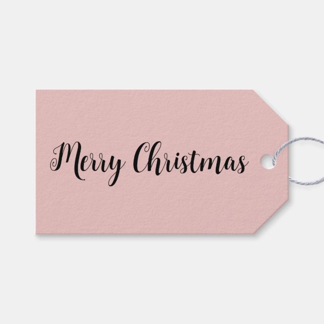 Trend Färg Ljus rosa Minimalist Presentetikett (Framsidan (Horisontell))