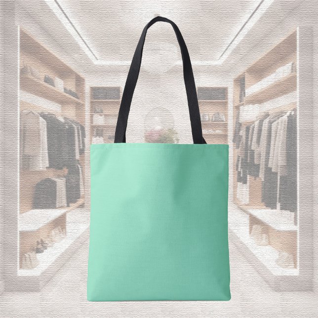 Trend Färg - Minty Grönt Tote Bag Tygkasse (Skapare uppladdad)