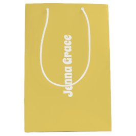 Trend Färg - Mjuk Gult Medium Namn Gift Bag