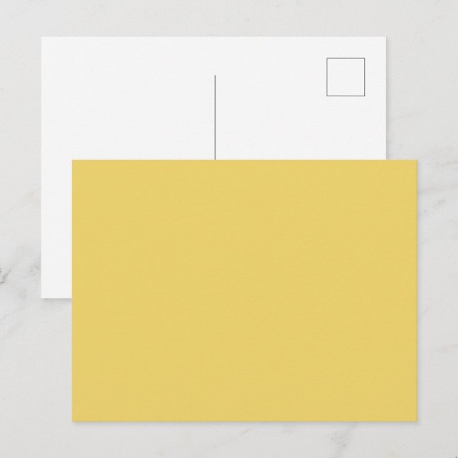 Trend Färg - Mjuk Gult Solid Card Vykort (Fram/baksida)
