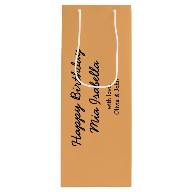 Trend Färg - Mjuk Orange Anpassade Gift Bag (Framsidan)