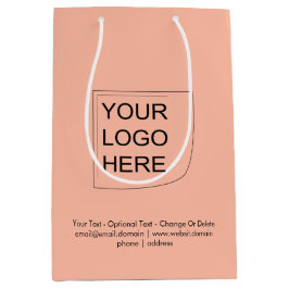 Trend Färg - Mjuk persikofärgad Logotyp Gift-flagg