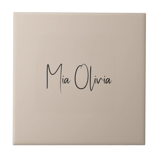 Trend Färg - Mjuk taupe Namn keramik Tile Kakelplatta (Framsidan)