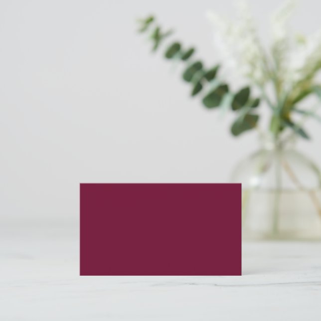 Trend Färg - Mörk Burgundy Affärskort Visitkort (Stående Fram)