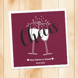 Trend Färg Mörk Burgundy Cheers Pappra blöjor Pappersservett