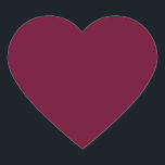 Trend Färg Mörk Burgundy Heart Sticker Hjärtformat Klistermärke<br><div class="desc">Hjärtklämmare med fast mörk,  burgundi/mörk röd vin från vår "Trendig Rosa jul Färg Collection". Elegant burgunddekal av ren mörk,  inte bara för julklappar.</div>