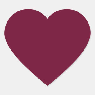Trend Färg Mörk Burgundy Heart Sticker Hjärtformat Klistermärke