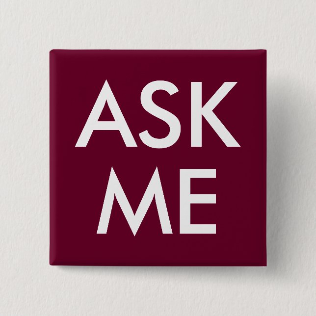Trend Färg Mörk Burgundy - knappen ASK ME Knapp (Framsida)