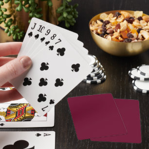 Trend Färg Mörk Burgundy-spelkort Casinokort