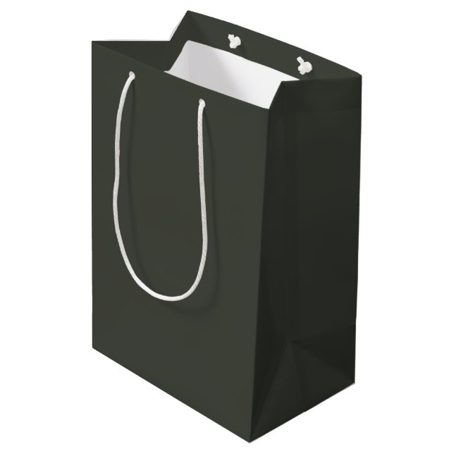 Trend Färg - Mörk Forest Grått Medium Gift Bag (Baksidan Vinklad)