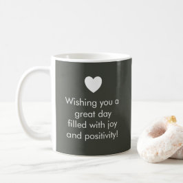 Trend Färg Mörk Forest Grått Namn / Positivity Mug Kaffemugg