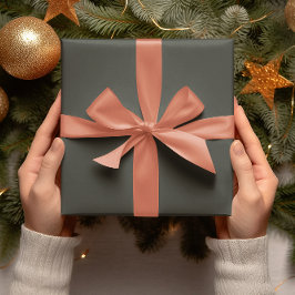 Trend Färg - Mörk Forest Grått - Solid Roll Presentpapper