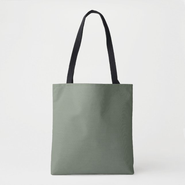 Trend Färg Muted Greenish Grått Tygkasse (Framsida)