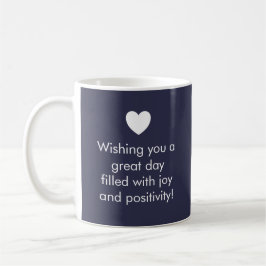 Trend Färg Navy Blue - Namn / Positivity Mugg