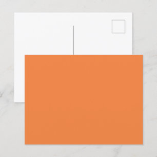 Trend Färg - nytt Tangerine Solid-vykort Vykort