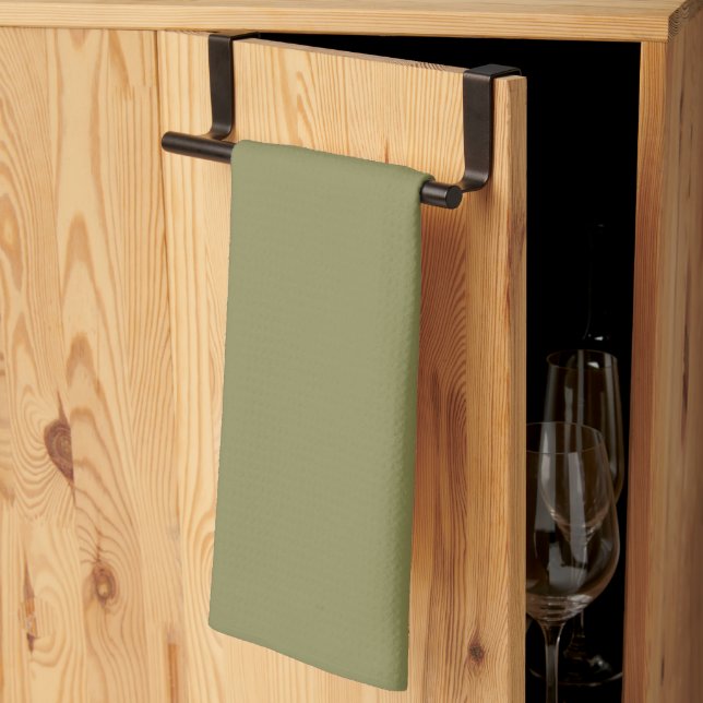 Trend Färg - Oliv grönt kökshandduk (Thirds Fold)