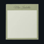 Trend Färg Reed Grönt Classic-Anteckningsblock Anteckningsblock<br><div class="desc">Anteckningsblock med personifierbart namn i färg i den fasta grönten. — Det här moderna Anteckningsblocket och för snyggt lägger till en elegant och ett minimalistiskt drag till de organisatoriska grunddragen. Dess enkla och rena utformning i färg erbjuder en tidlös appell. Utforska vårt trendig färg om du vill ha fler produkter...</div>