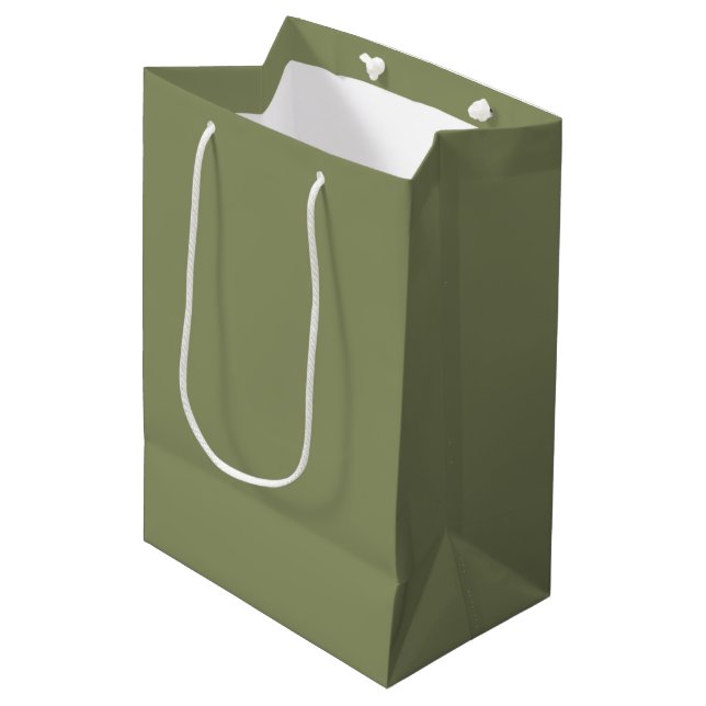 Trend Färg - Reed Grönt Gift Bag (Framsidan Vinklad)
