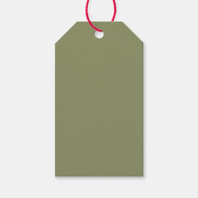 Trend Färg - Reed Grönt Gift-Märkre Presentetikett (Framsidan)