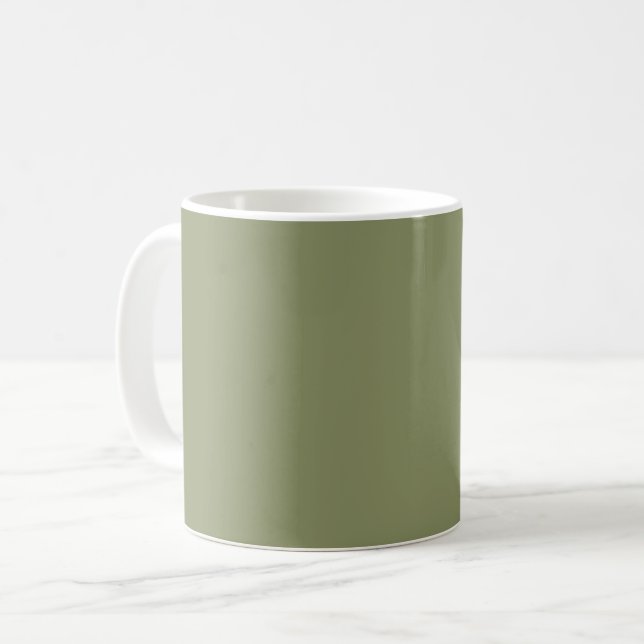 Trend Färg - Reed Grönt Minimalist Mugg (Framsida vänster)