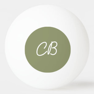 Trend Färg Reed Grönt Monogram Ping Pong Boll