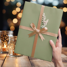 Trend Färg - Reed Grönt Wrapping Papper Roll Presentpapper