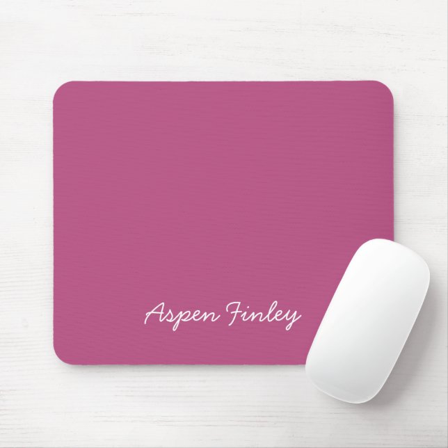 Trend Färg Rosa Lila Berry Namn Mousepad Musmatta (Med mus)