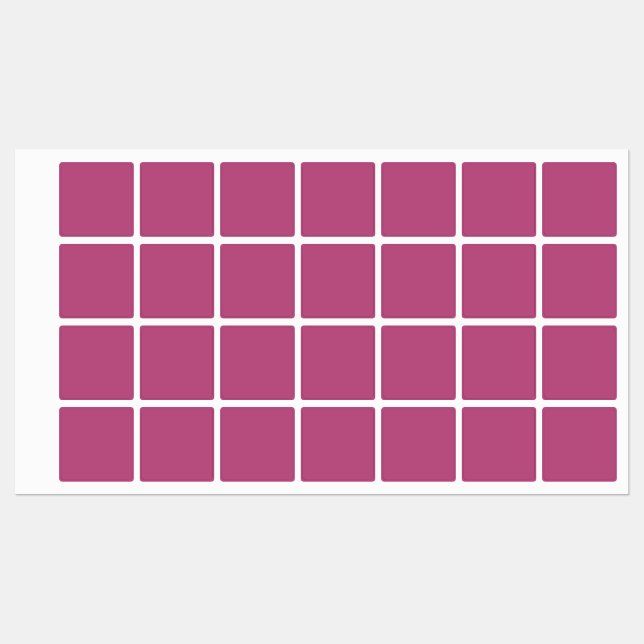 Trend Färg Rosa Lila Berry Solid Färgad Etiketter  (Ark)