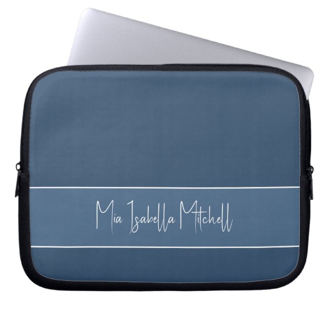Trend Färg Serious Blue Laptop sleeve (Framsidan)