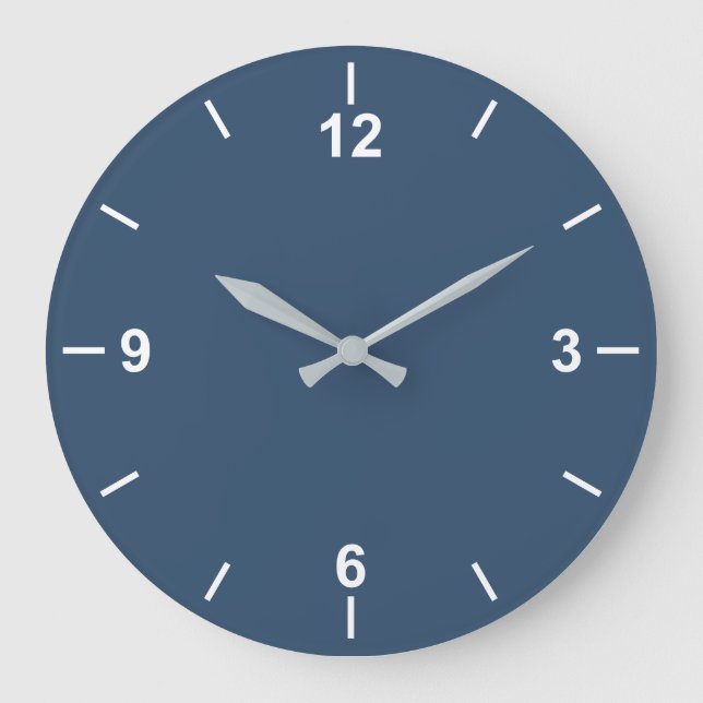Trend Färg Serious Blue Large Wall Clock Stor Klocka (Framsida)