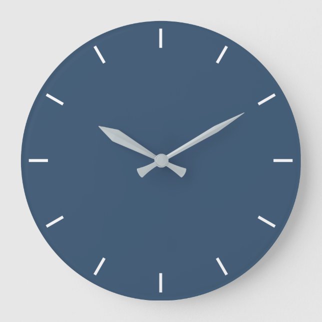 Trend Färg Serious Blue Large Wall Clock Stor Klocka (Framsida)