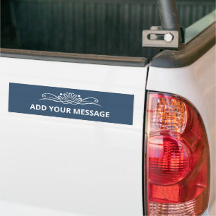 Trend Färg Serious Blue Lineart Bumper Sticker Bildekal