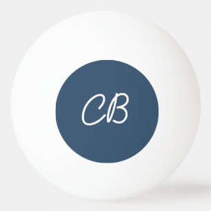 Trend Färg Serious Blue Monogram Ping Pong Boll