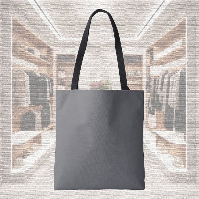 Trend Färg - Slate Grått Tote Bag Tygkasse (Skapare uppladdad)