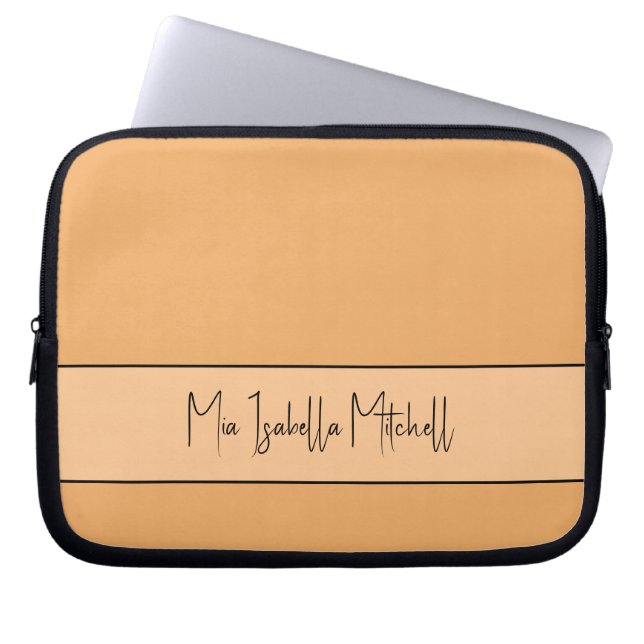 Trend Färg Soft Orange Laptop sleeve (Framsidan)