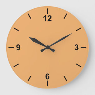 Trend Färg Soft Orange Larme Wall Clock Stor Klocka