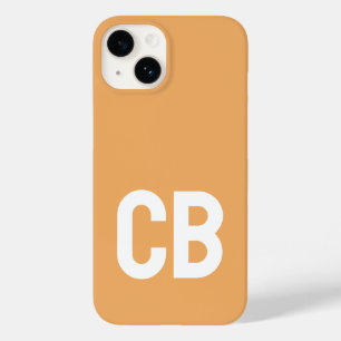 Trend Färg Soft Orange Minimalist Monogram