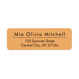 Trend Färg Soft Orange - Moderna Adressetiketter Returadress Etikett